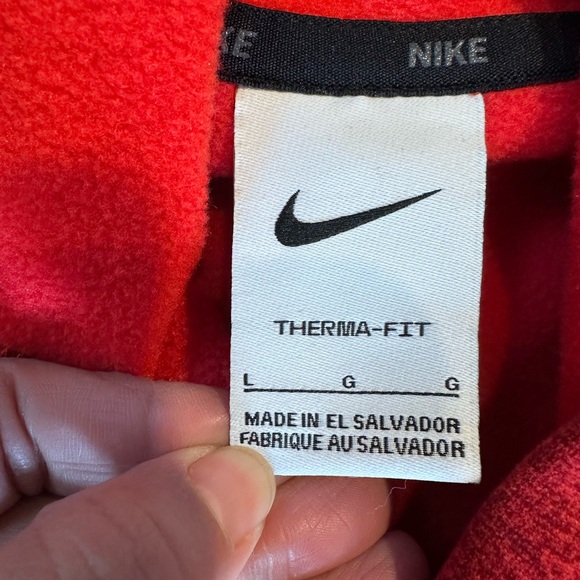 Nike Men's Therma-Fit Pullover Fitness Hoodie Red Heather Sz L - Picture 13 of 15